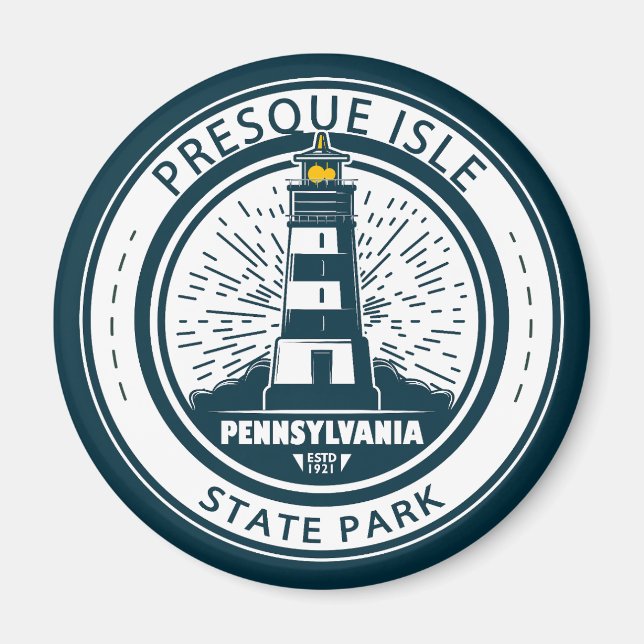 Aimant Presque Isle State Park Pennsylvania Badge (Devant)