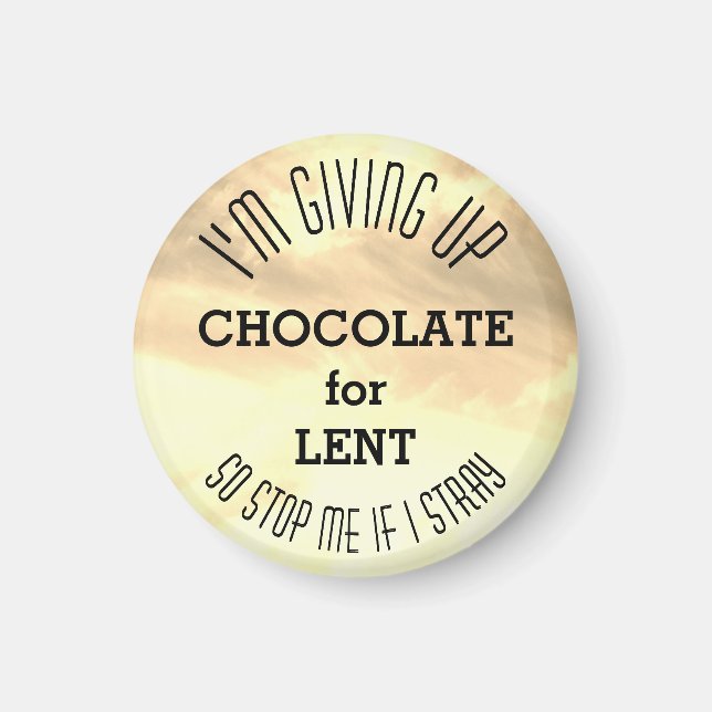 Aimant PRÊT J'abandonne le RAPPEL personnalisé au chocola (Devant)