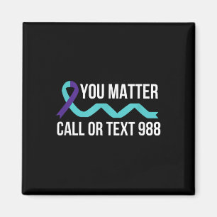 Aimant Prévention du suicide 988 Chemise téléphonique - Y