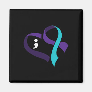 Aimant Prévention du suicide Coeur Semicolon Santé mental