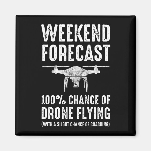 Aimant Prévision de fin de semaine - 100% de chance de vo (Devant)