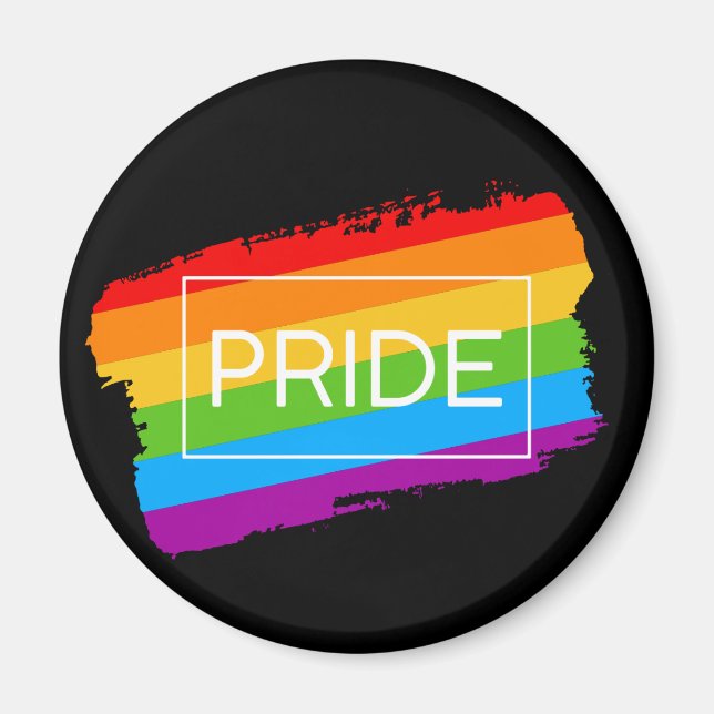 Aimant Pride Brushstroke Rainbow (Devant)