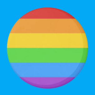 Aimant PridePulse : Bouton Fierté Arc-en-ciel