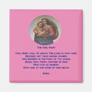 Aimant Prière de Hail Mary