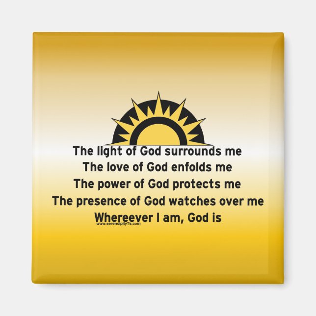 Aimant Prière de protection (Devant)