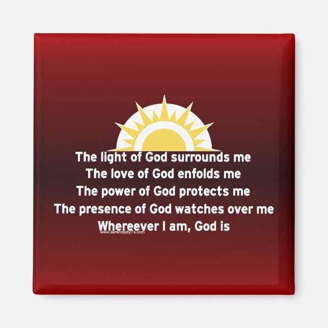 Aimant Prière de protection (Devant)