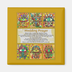 Aimant Prière des Mariages juifs Golden Hamsa