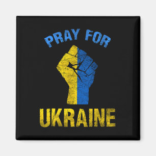 Aimant Prière pour l'Ukraine Je suis avec l'Ukraine T-shi