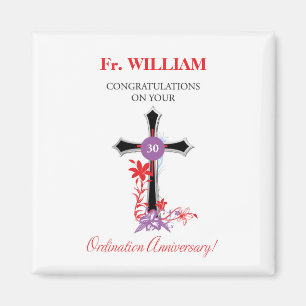 Aimant Priest 30ème anniversaire de l'ordination Croix no