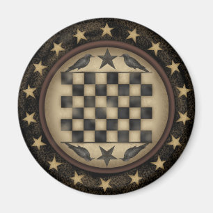 Aimant primitif de réfrigérateur de damier de