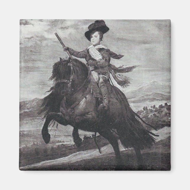 Aimant Prince Balthasar à cheval par Velazque (Devant)