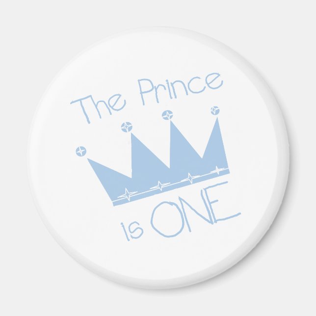 Aimant Prince Crown 1er anniversaire (Devant)