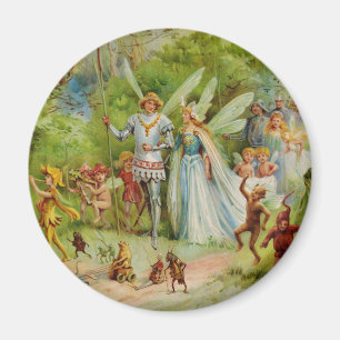 Aimant Prince de la fée et Thumbelina dans le Bois magiqu