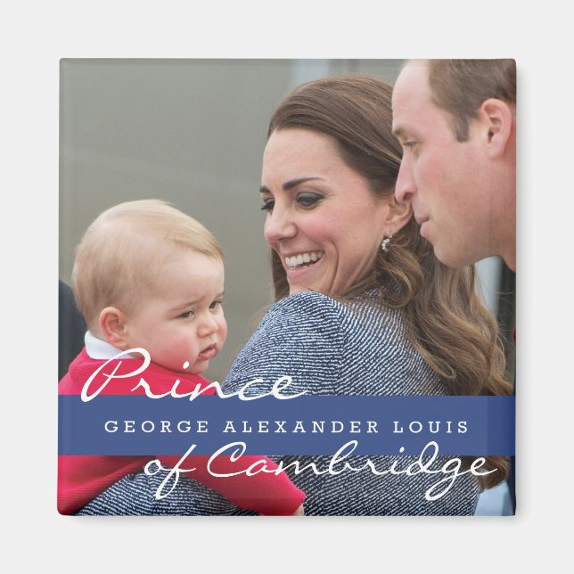 Aimant Prince George - William & Kate (Devant)