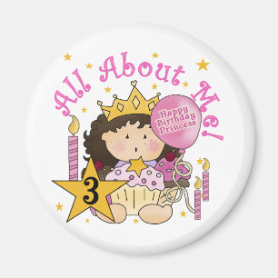 Aimant Princess All About Me 3e Anniversaire Tshirts