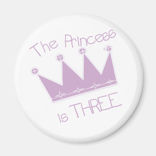Aimant Princess Crown 3e Anniversaire Tshirts et cadeaux (Devant)
