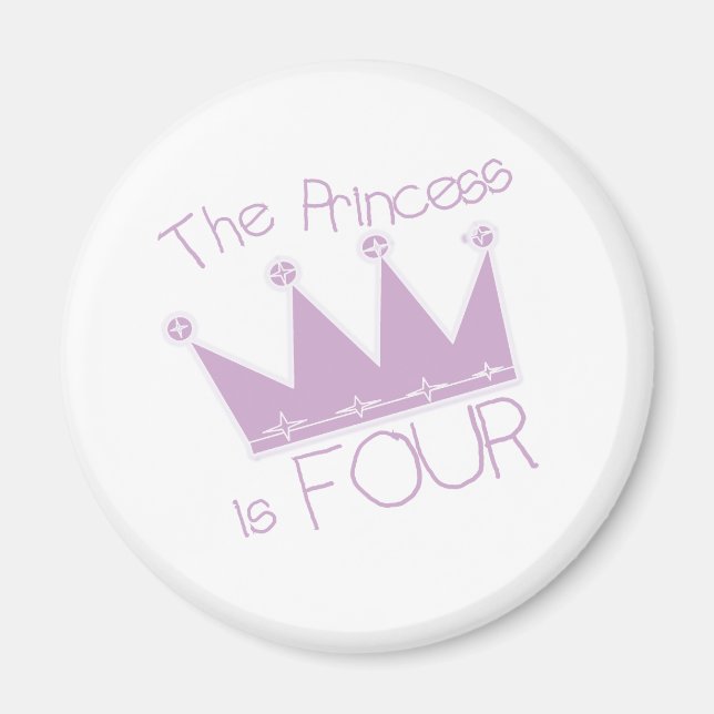 Aimant Princess Crown 4e anniversaire (Devant)