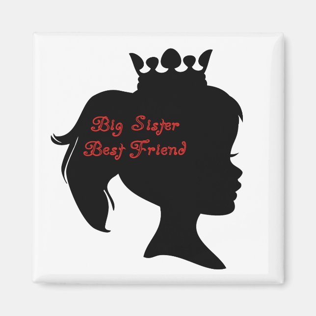Aimant Princesse Big Soeur Meilleur Ami (Devant)