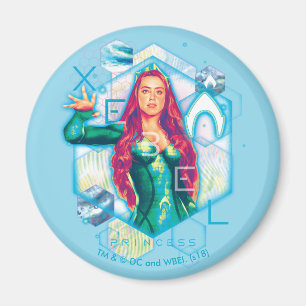 Aimant Princesse Mera Hexagonal Graphic d'Aquaman   Xebel