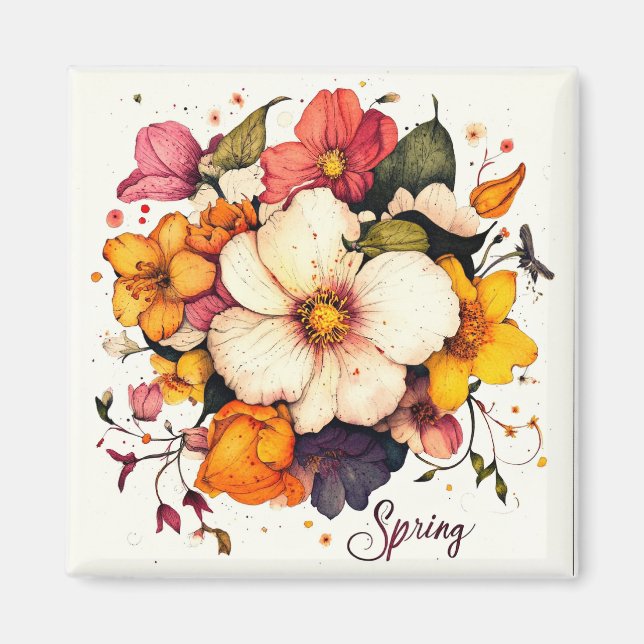 Aimant Printemps 2025 Fleurs (Devant)