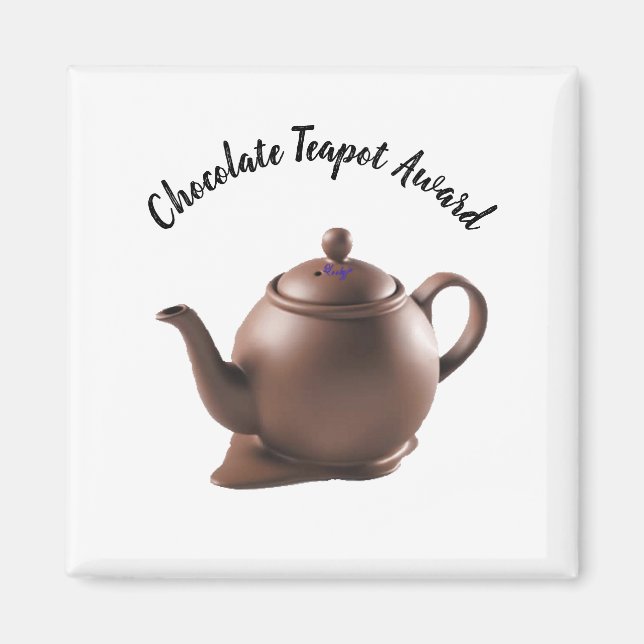 Aimant Prix de la théière au chocolat (Devant)