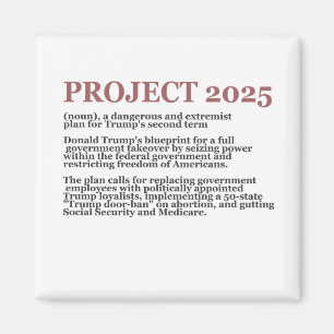 Aimant Pro Democracy Anti Project 2025 Trump républicain
