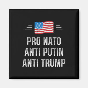 Aimant Pro Otan - Anti Poutine - Anti Trump - Style Rétro