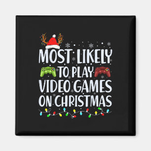Aimant Probable De Jouer Jeu Vidéo Sur Noël Père Noël Gam