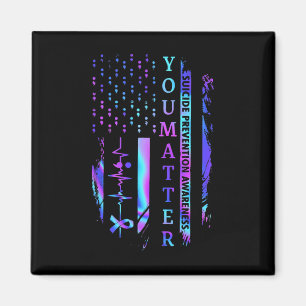 Aimant Problème Tie Dye Prévention Suicide Sensibilisatio