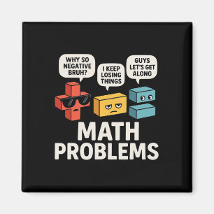 Aimant Problèmes de maths symboles professeur drôle retou