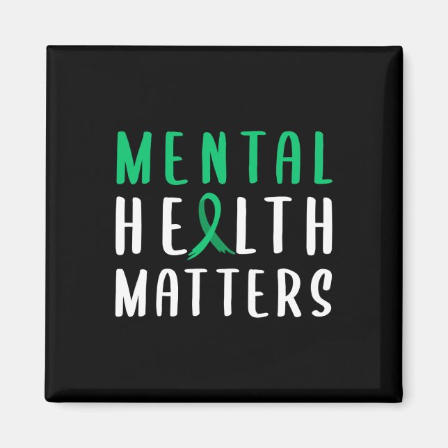 Aimant Problèmes de santé Ruban vert (Devant)