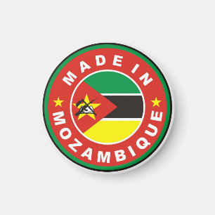 Aimant produit fabriqué au mozambique pays étiquette de p