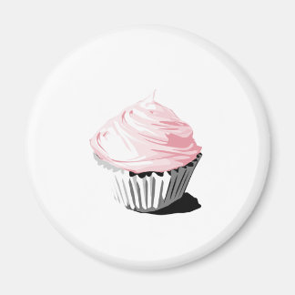Aimant Produits modèles de cupcake vectoriel rose