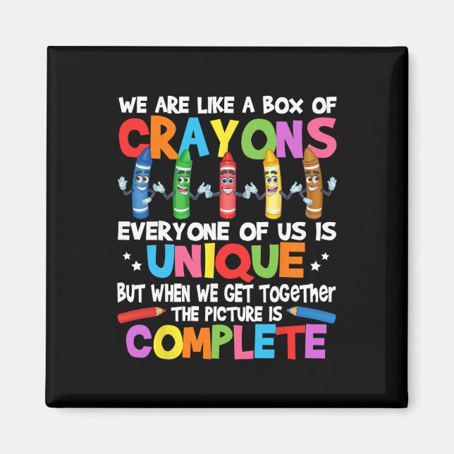 Aimant Prof amusant Nous sommes comme une boîte de crayon (Devant)