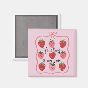 Aimant Professeur amoureux de fraise l'enseignement est m