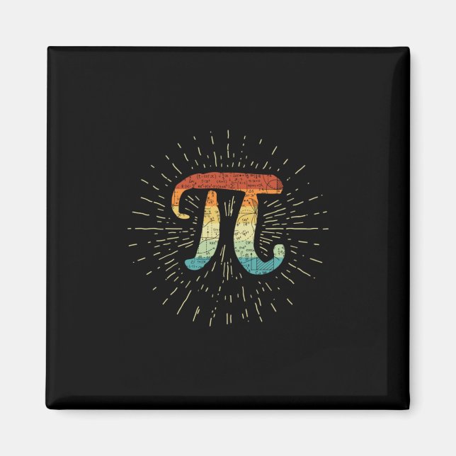 Aimant Professeur de mathématiques Cute Pi (Devant)
