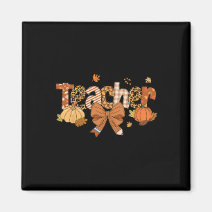 Aimant Professeur de Thanksgiving Leopard Citrouille Auto