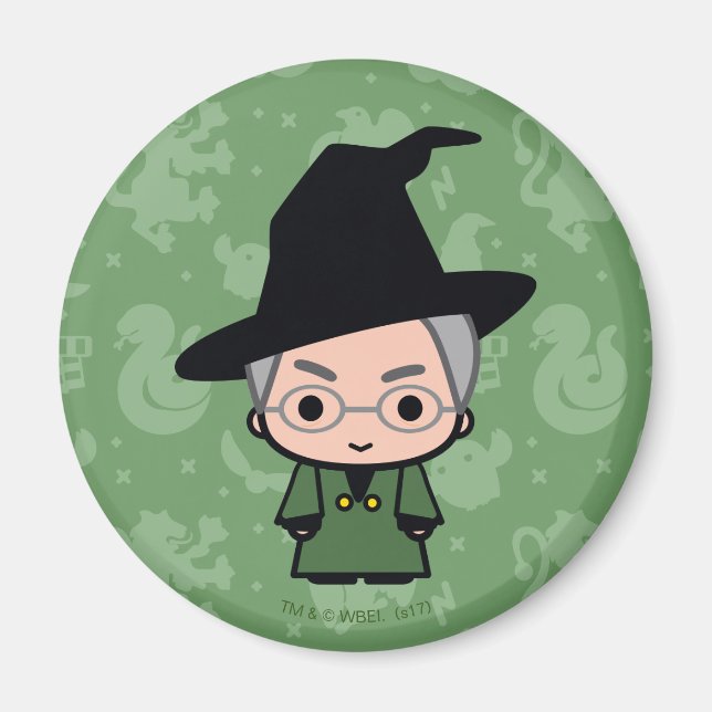 Aimant Professeur McGonagall Cartoon Character Art (Devant)