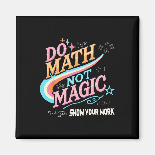 Aimant Professeur Retour À L'école Faites Des Maths Pas D (Devant)