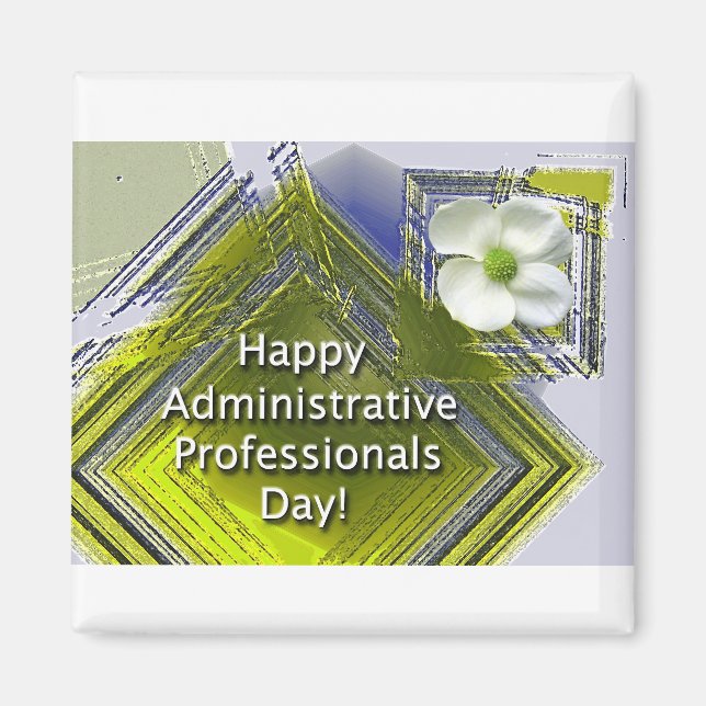 Aimant Professionnels de l'administration Jour Floral bla (Devant)