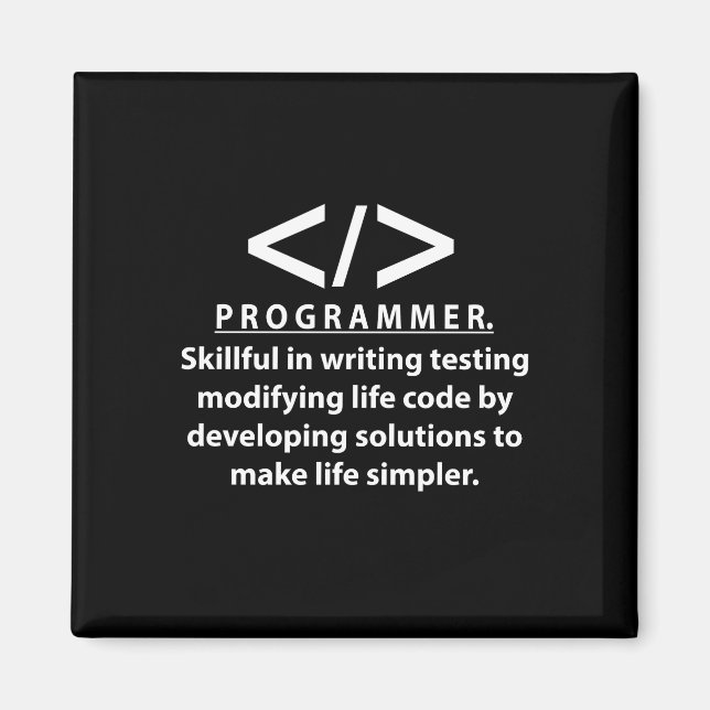 Aimant Programmeur développeur de codage programmeur (Devant)