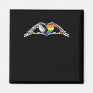 Aimant Progrès de la fierté cardiaque des mains osseuses