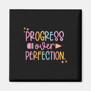 Aimant Progrès Plutôt que Perfection Motivation Retour à
