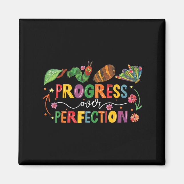 Aimant Progress Over Perfection Motivational Teacher For  (Devant)
