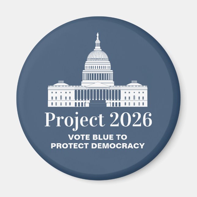 Aimant Project 2026 Vote for Democracy (Devant)