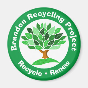 Aimant Projet de recyclage. Recycler et renouveler.