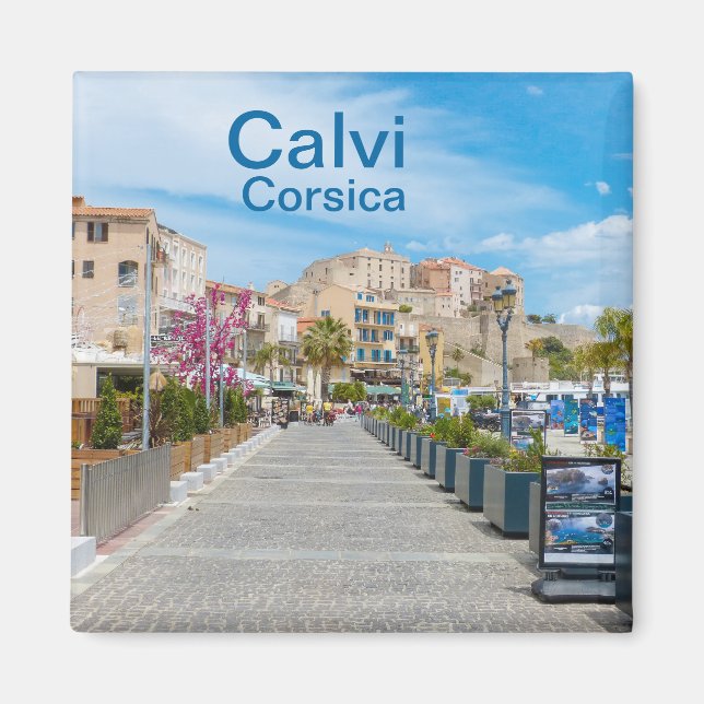 Aimant Promenade de Calvi en Corse France Souvenir (Devant)