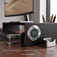 Promo Logo Entreprise Métallic Argent Foncé