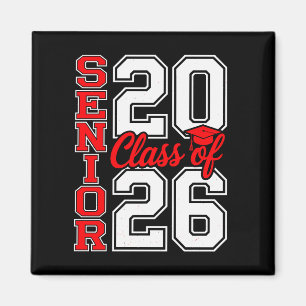 Aimant Promotion 2026 Terminale 26 Rouge Diplômé