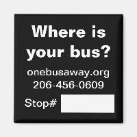 aimant promotionnel OneBusAway